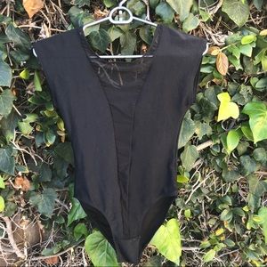 Black mesh bodysuit